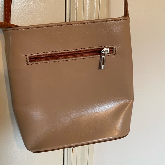 Vera Pelle Small Colorblock Leather Shoulder Bag Purse-Made in Italy - Picture 4 of 4